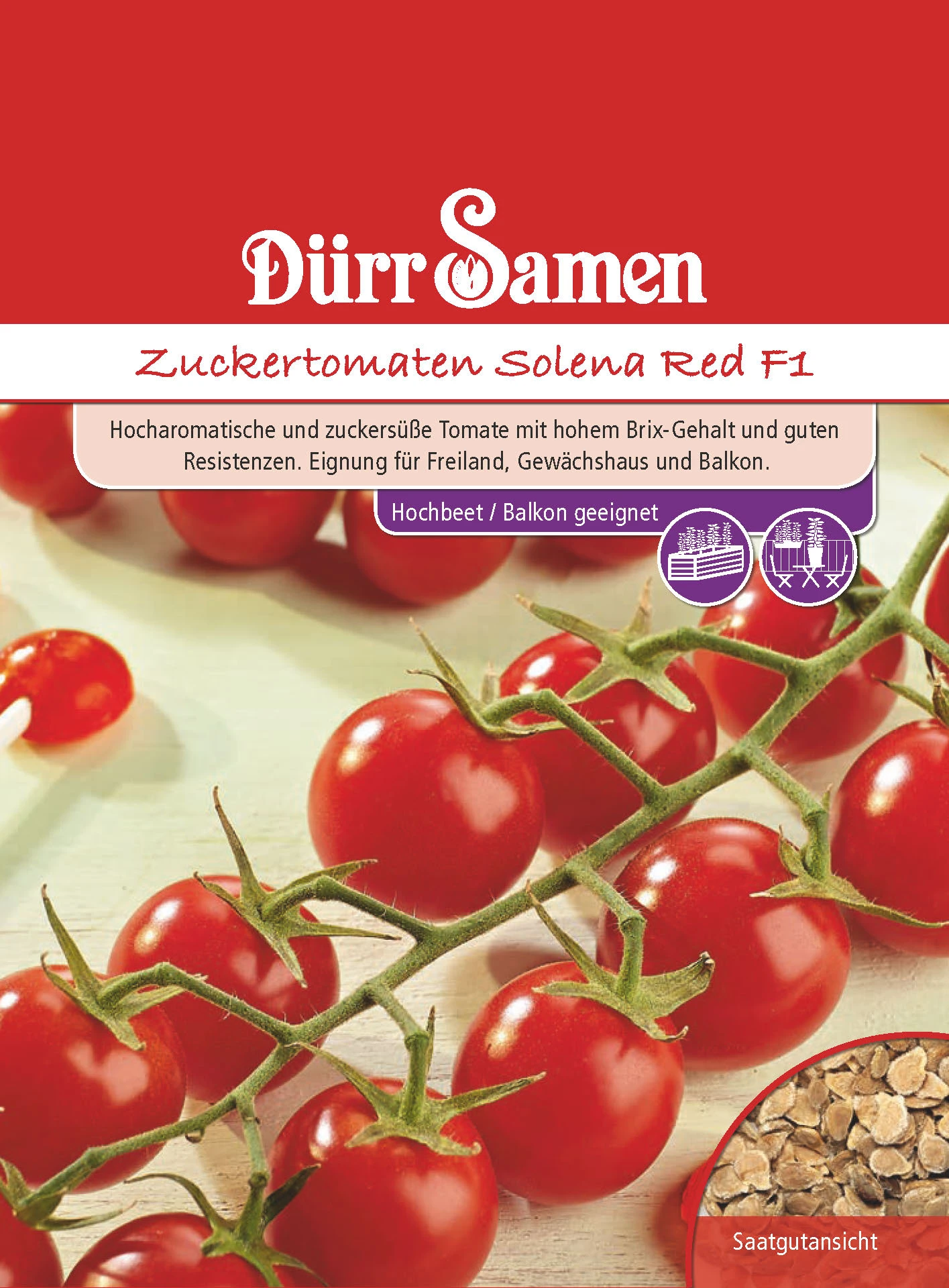 Zuckertomate Solena Red F1 | Zuckertomatensamen Von Dürr Samen 1 Zuckertomate Solena Red F1 | Zuckertomatensamen Von Dürr Samen