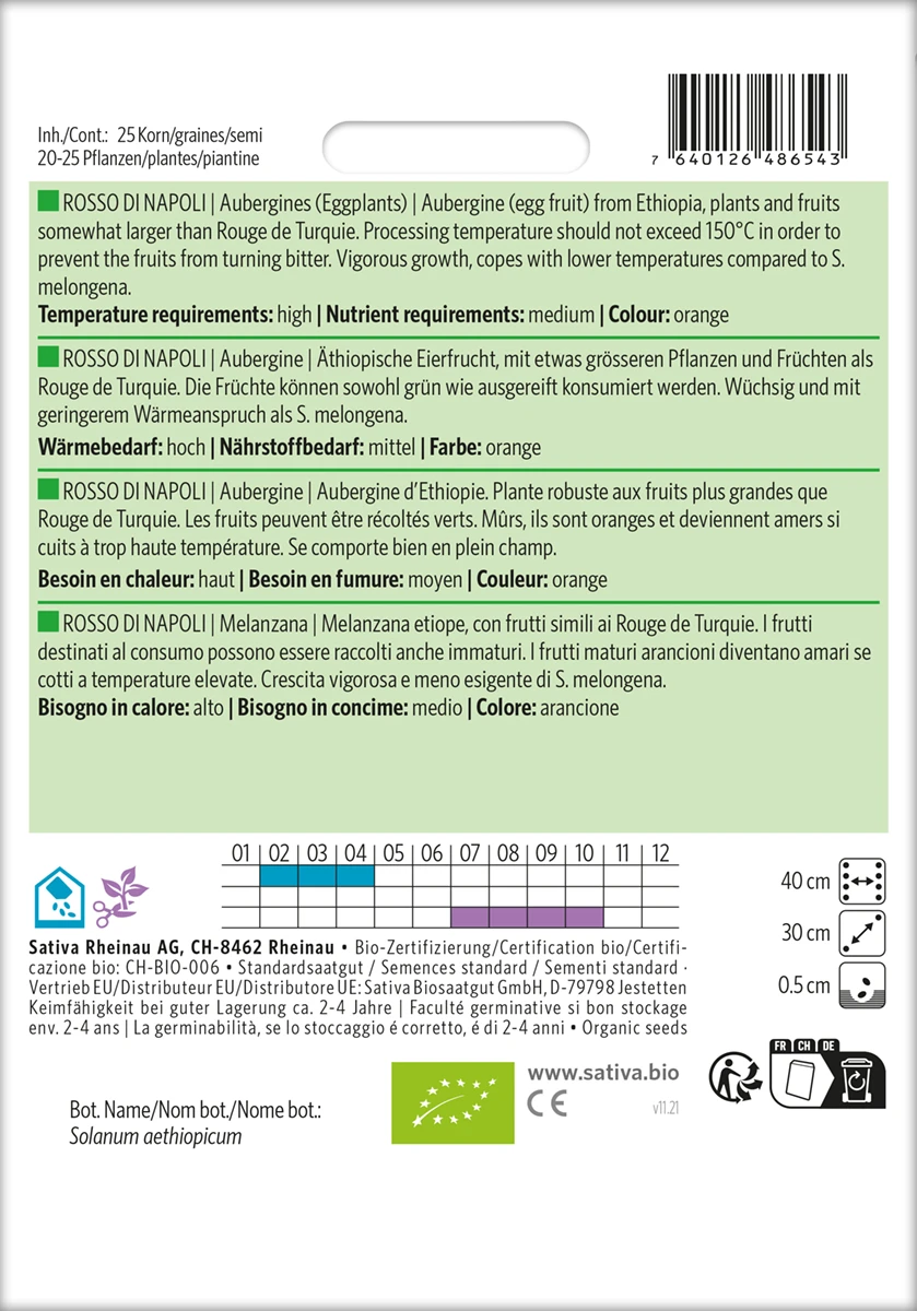 Aubergine Rosso Di Napoli | BIO Auberginensamen Von Sativa Rheinau 2 Aubergine Rosso Di Napoli | BIO Auberginensamen Von Sativa Rheinau – Bild 2