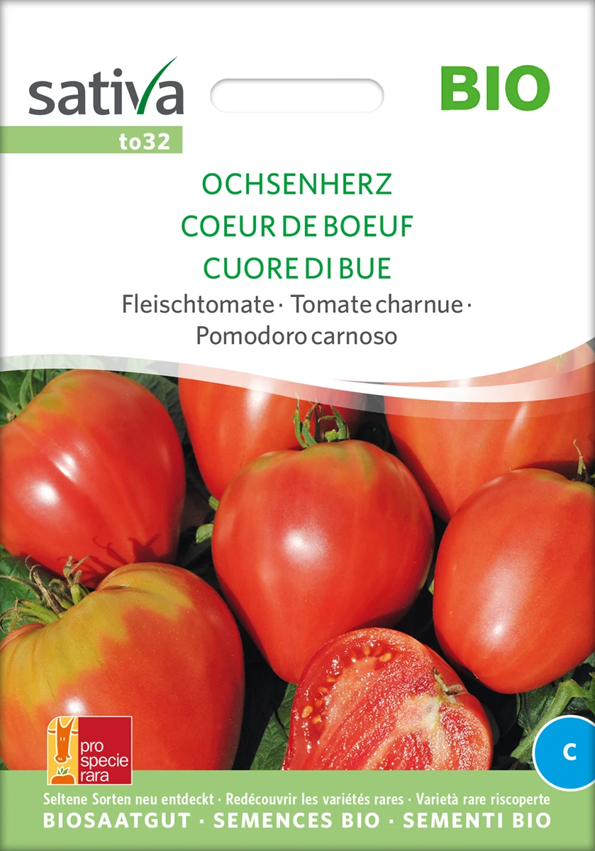 Fleischtomate Ochsenherz | BIO Fleischtomatensamen Von Sativa Rheinau 2 Fleischtomate Ochsenherz | BIO Fleischtomatensamen Von Sativa Rheinau – Bild 2