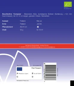 Buschbohne Compass | BIO Buschbohnensamen Von De Bolster [MHD 12/2023]