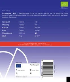 Zuckererbse Norli| BIO Zuckererbsensamen Von De Bolster