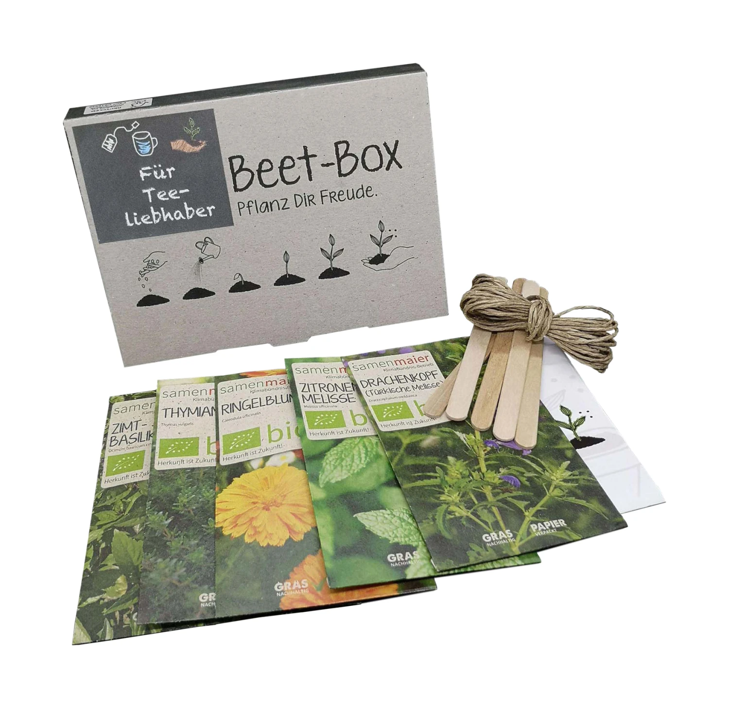 Beet-Box "Für Tee-Liebhaber" | BIO Kräutersamen-Sets Von Samen Maier 6 Beet-Box "Für Tee-Liebhaber" | BIO Kräutersamen-Sets Von Samen Maier – Bild 6
