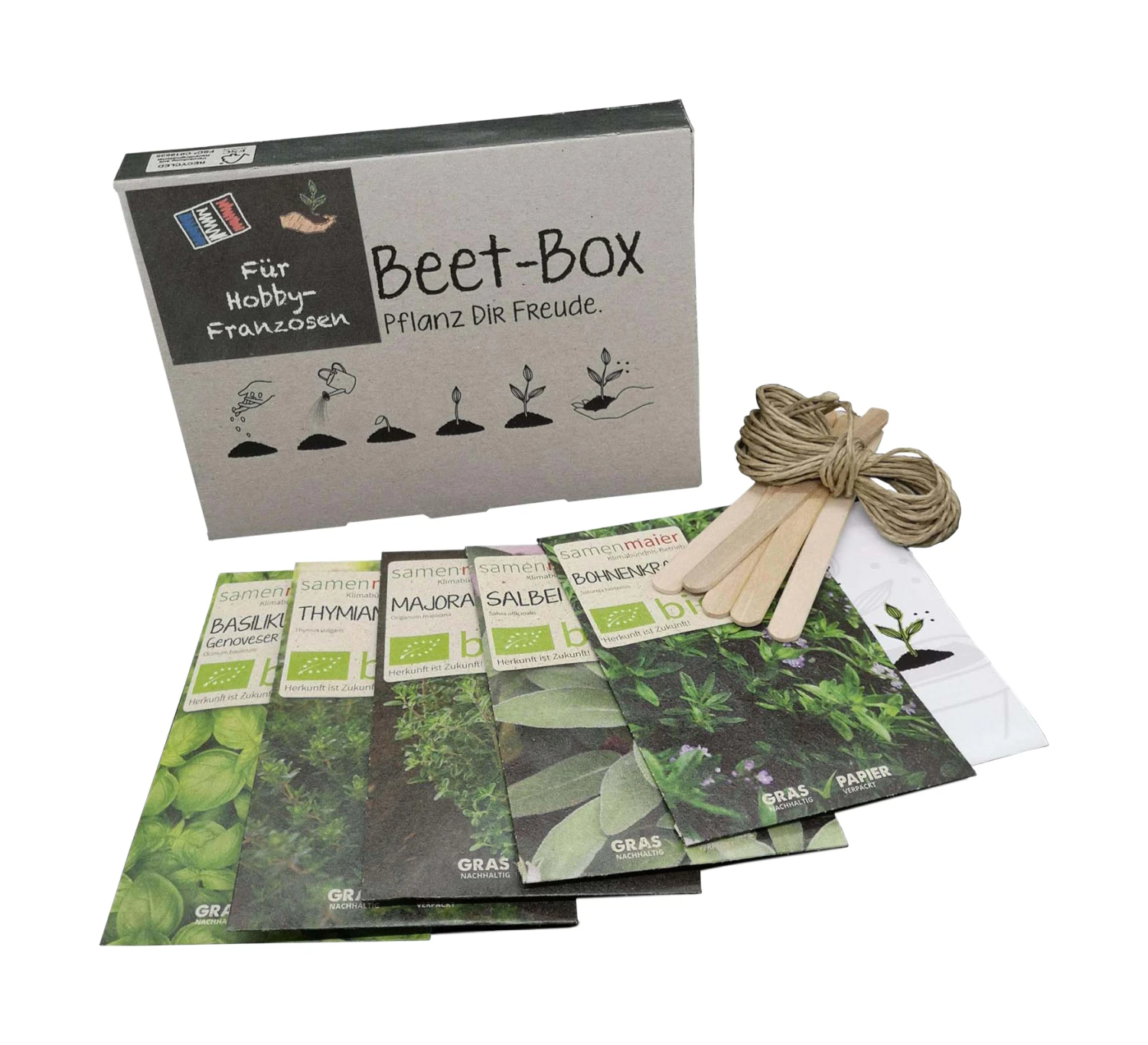 Beet-Box "Für Hobby-Franzosen" | BIO Kräutersamen-Sets Von Samen Maier 3 Beet-Box "Für Hobby-Franzosen" | BIO Kräutersamen-Sets Von Samen Maier – Bild 3