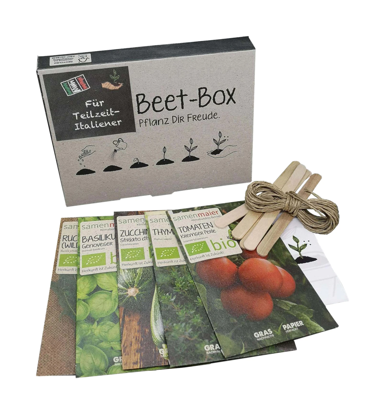 Beet-Box "Für Teilzeit-Italiener" | BIO Gemüsesamen-Sets Von Samen Maier 3 Beet-Box "Für Teilzeit-Italiener" | BIO Gemüsesamen-Sets Von Samen Maier – Bild 3