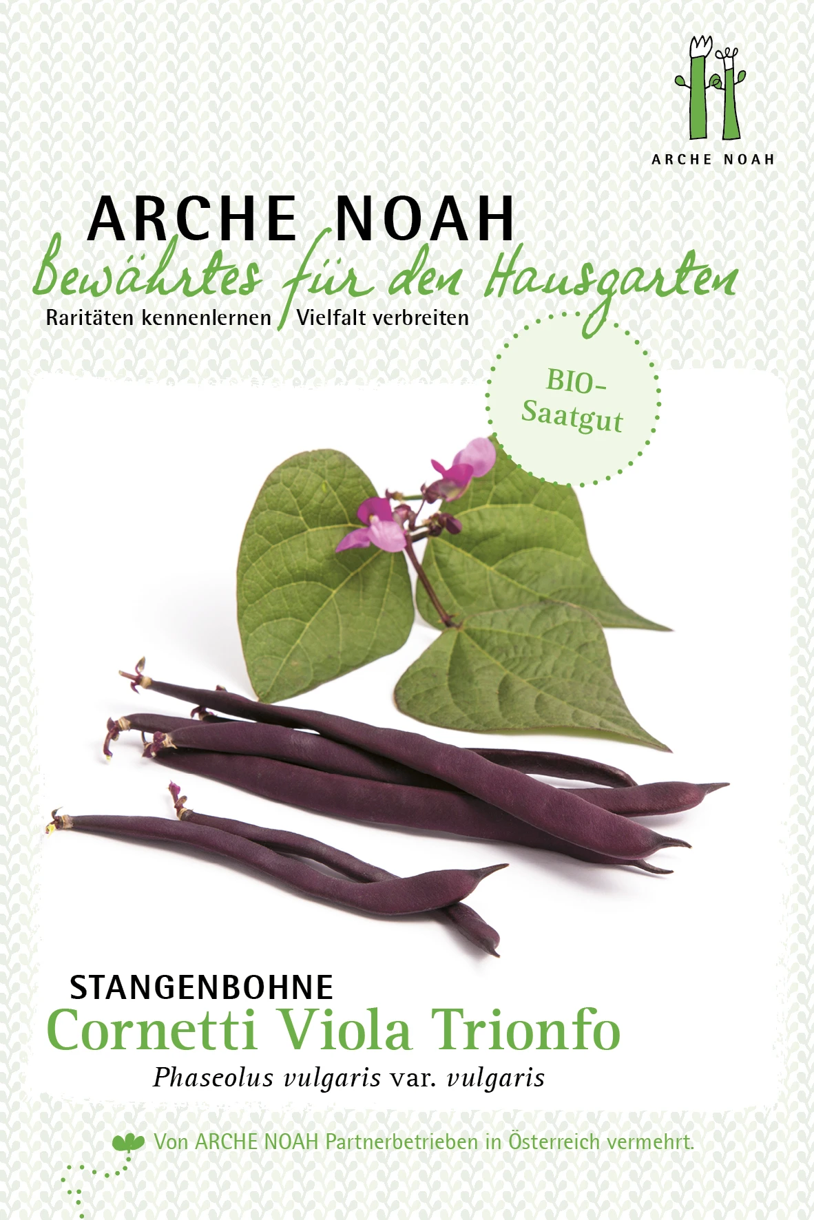 Stangenbohne Cornetti Viola Trionfo | BIO Stangenbohnensamen Von Arche Noah 1 Stangenbohne Cornetti Viola Trionfo | BIO Stangenbohnensamen Von Arche Noah