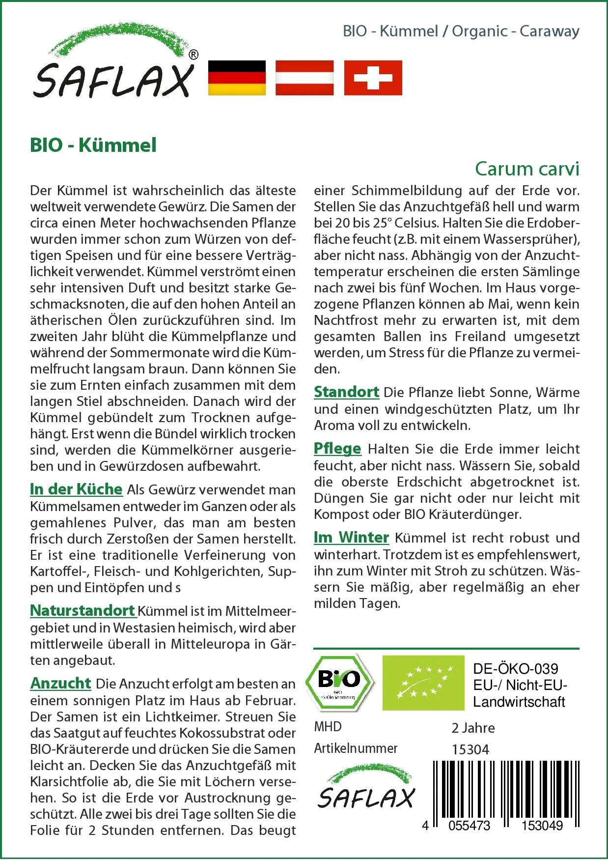 Kümmel | BIO Kümmelsamen Von Saflax 2 Kümmel | BIO Kümmelsamen Von Saflax – Bild 2
