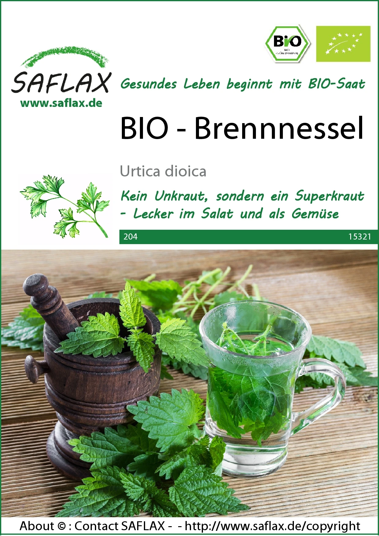 Brennessel | BIO Heilpflanzensamen Von Saflax 2 Brennessel | BIO Heilpflanzensamen Von Saflax – Bild 2