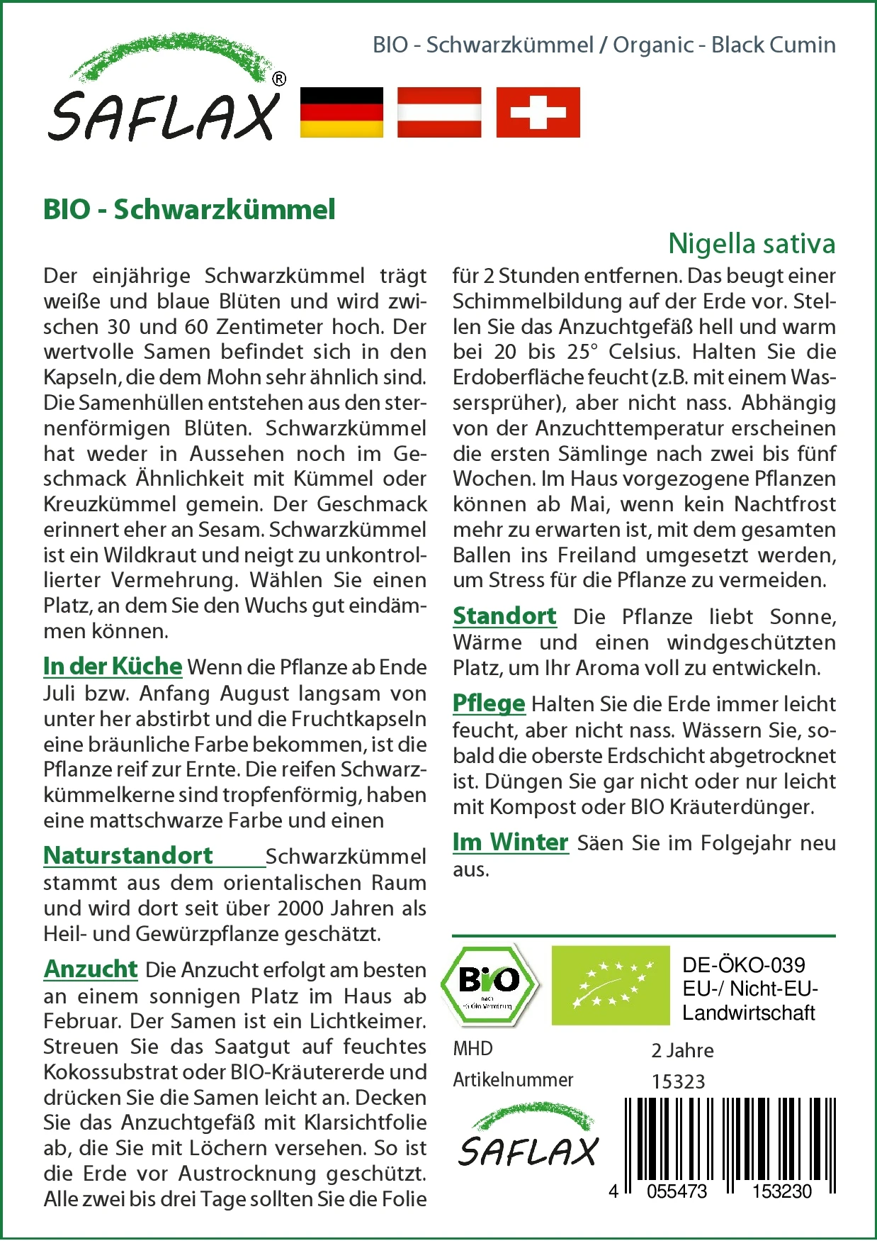 Schwarzkümmel | Kümmelsamen Von Saflax 1 Schwarzkümmel | Kümmelsamen Von Saflax