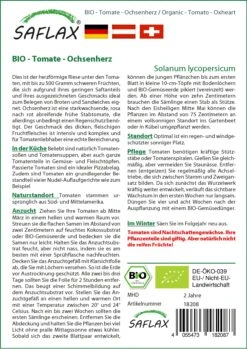 Tomate Ochsenherz | BIO Tomatensamen Von Saflax