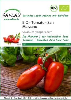 Tomate San Marzano | BIO San Marzano Tomatensamen Von Saflax
