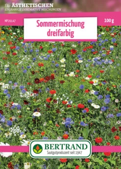 Blumenwiese Sommermischung Dreifarbig (100 G) | Blumensamen Von Bertrand