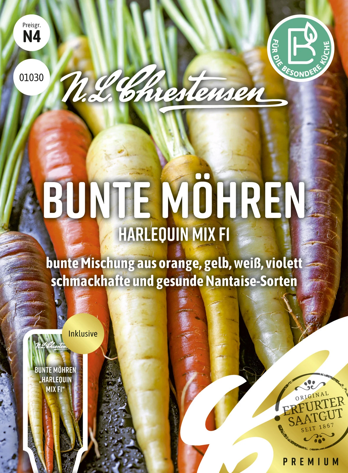 Bunte Möhren Harlequin Mix F1 | Möhrensamen Von N.L. Chrestensen 1 Bunte Möhren Harlequin Mix F1 | Möhrensamen Von N.L. Chrestensen