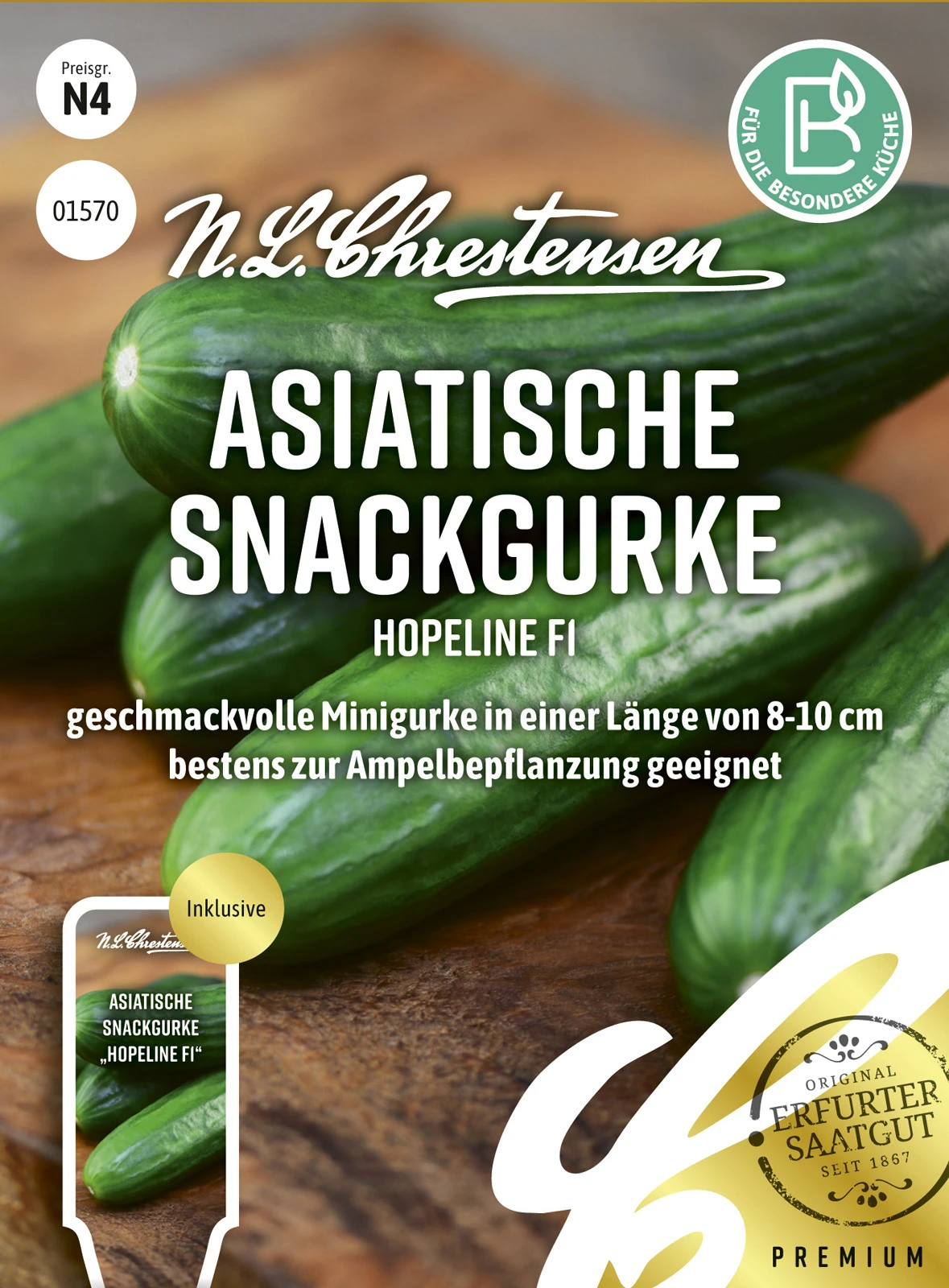 Asiatische Snackgurke Hopeline F1 | Gurkensamen Von N.L. Chrestensen 2 Asiatische Snackgurke Hopeline F1 | Gurkensamen Von N.L. Chrestensen – Bild 2