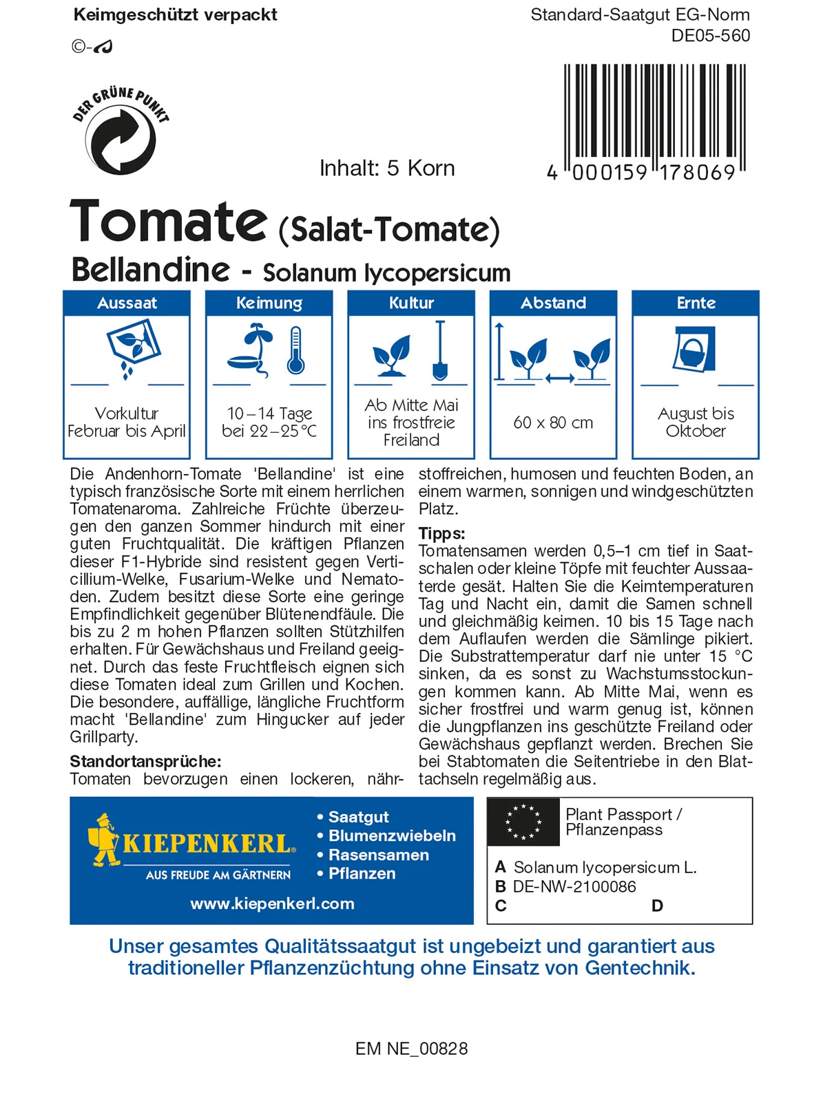 Tomate Bellandine F1 | Tomatensamen Von Kiepenkerl 1 Tomate Bellandine F1 | Tomatensamen Von Kiepenkerl