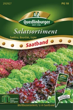 Salatsortiment Blattlausres (Saatband) | Salatsamen Von Quedlinburger