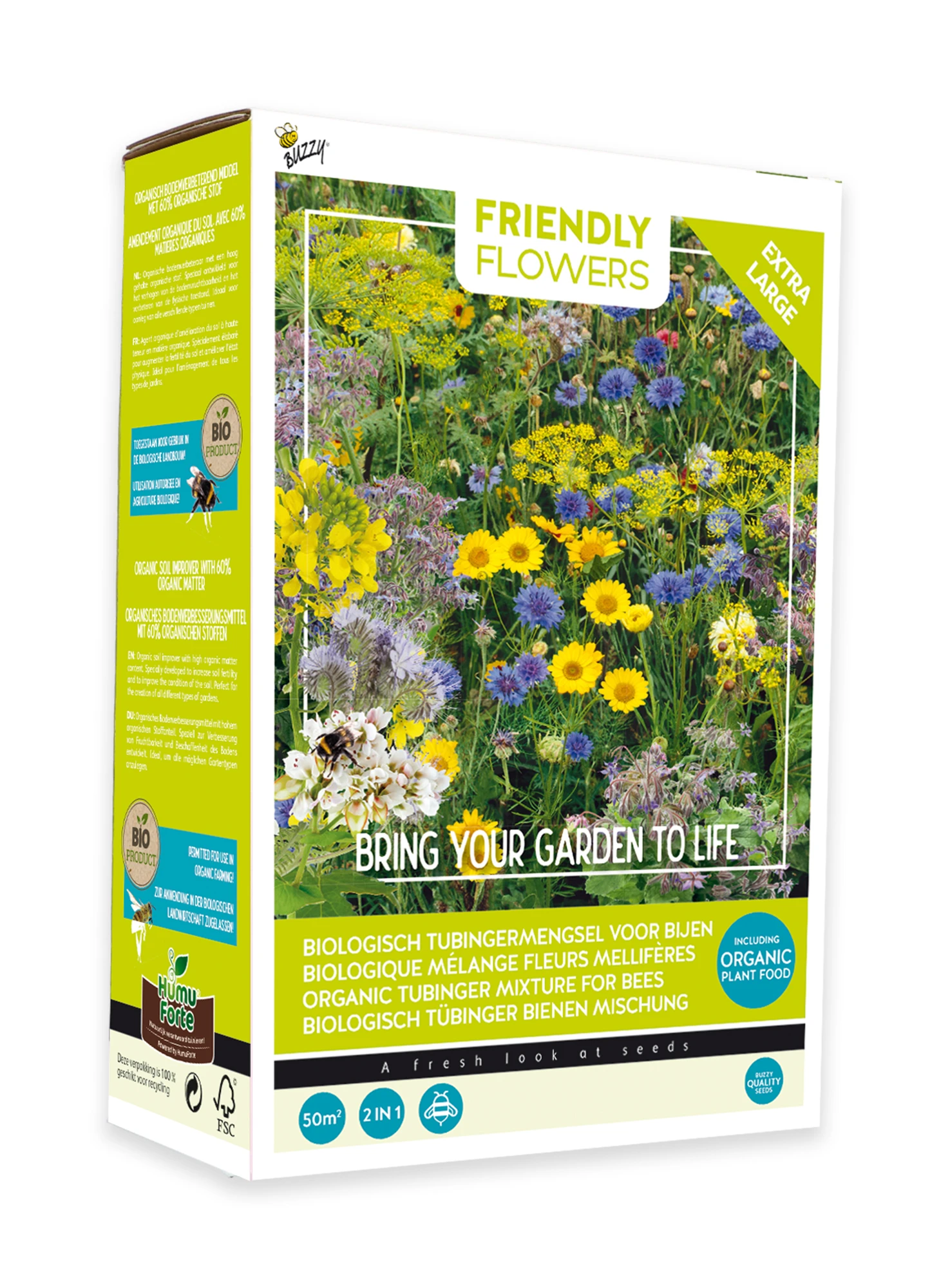 Friendly Flowers XL Tübinger Bienen Mischung (50 M²) | Bienenwiese Von Buzzy Seeds 1 Friendly Flowers XL Tübinger Bienen Mischung (50 M²) | Bienenwiese Von Buzzy Seeds
