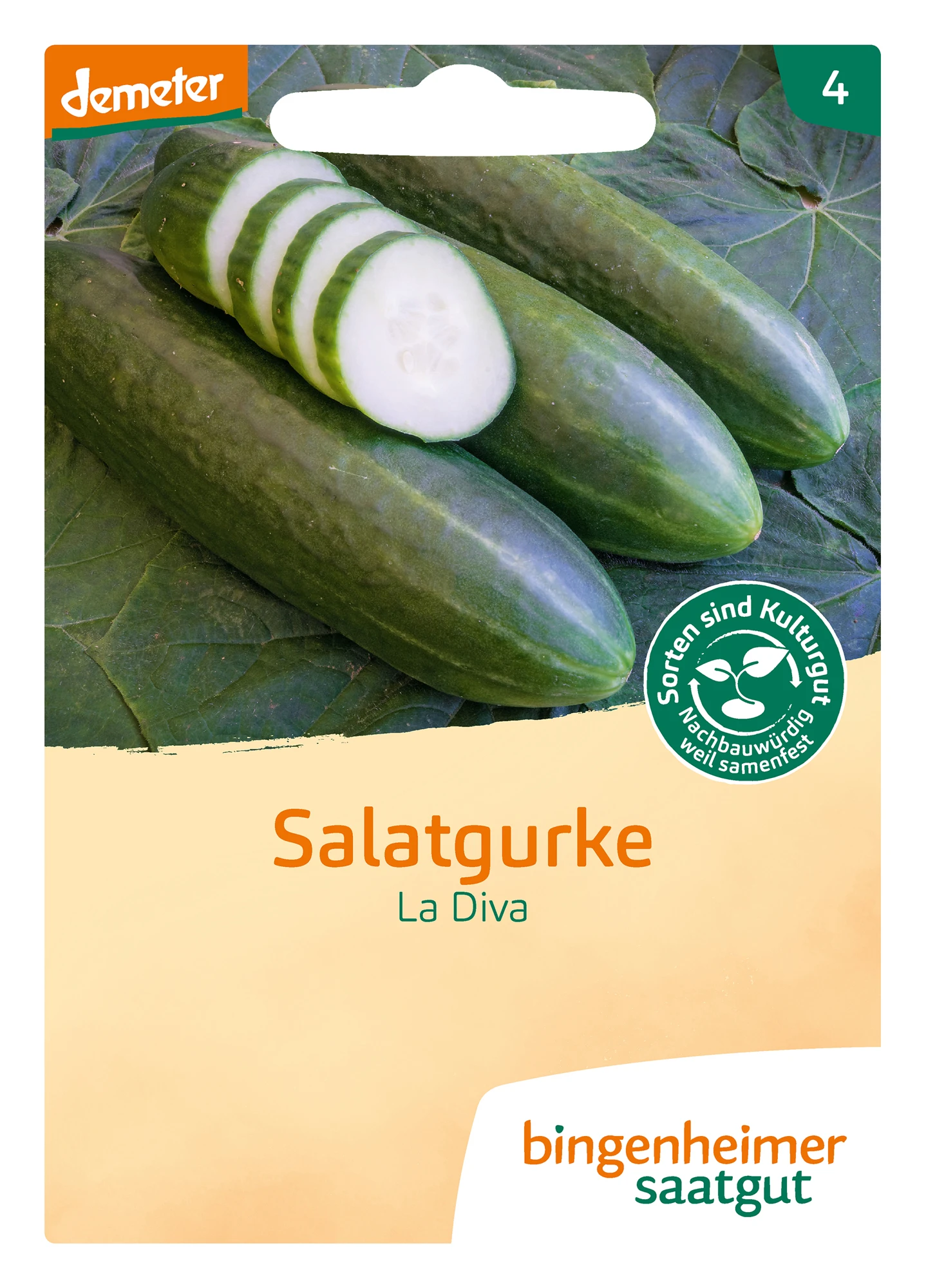 Salatgurke La Diva | BIO Salatgurkensamen Von Bingenheimer Saatgut 2 Salatgurke La Diva | BIO Salatgurkensamen Von Bingenheimer Saatgut – Bild 2
